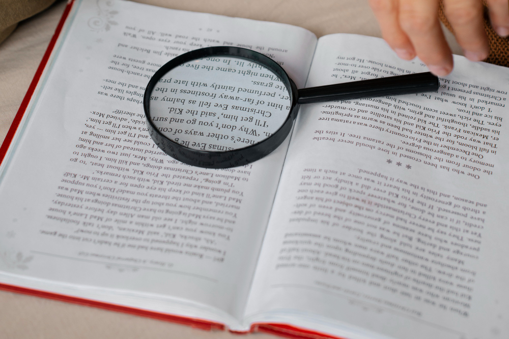 livre et loupe